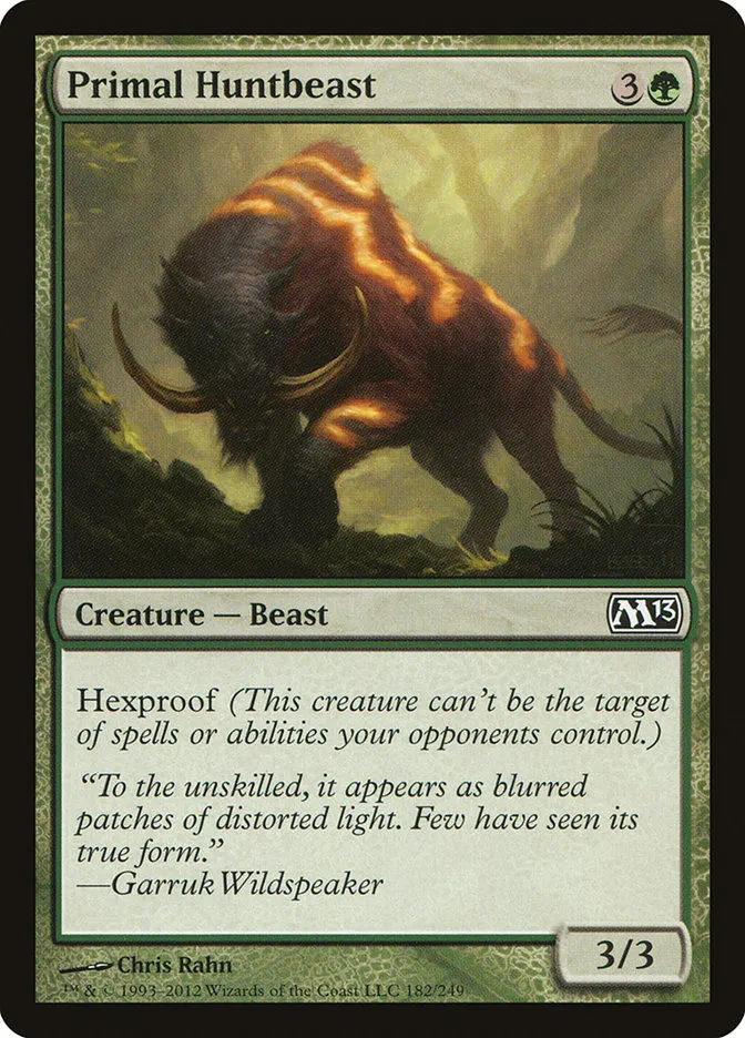 2012 Magic 2013 Primal Huntbeast common #182 common card image