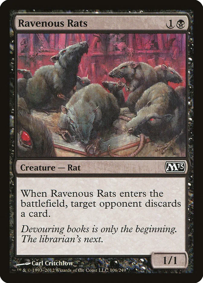 2012 Magic 2013 Ravenous Rats common #106 common card image