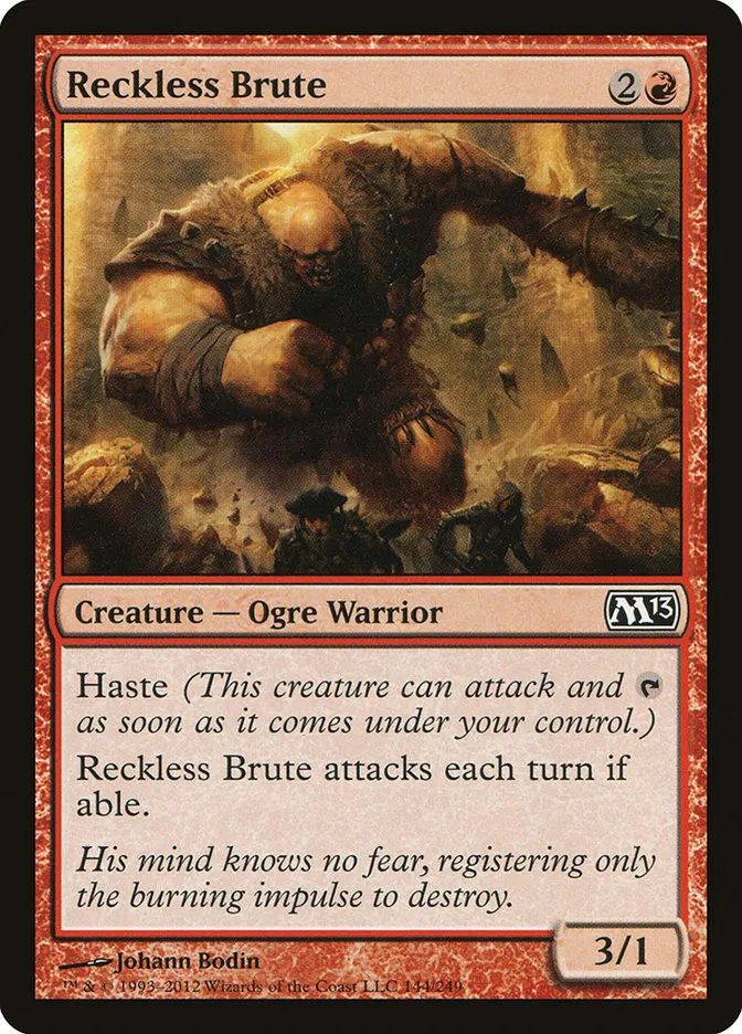 2012 Magic 2013 Reckless Brute common #144 common card image