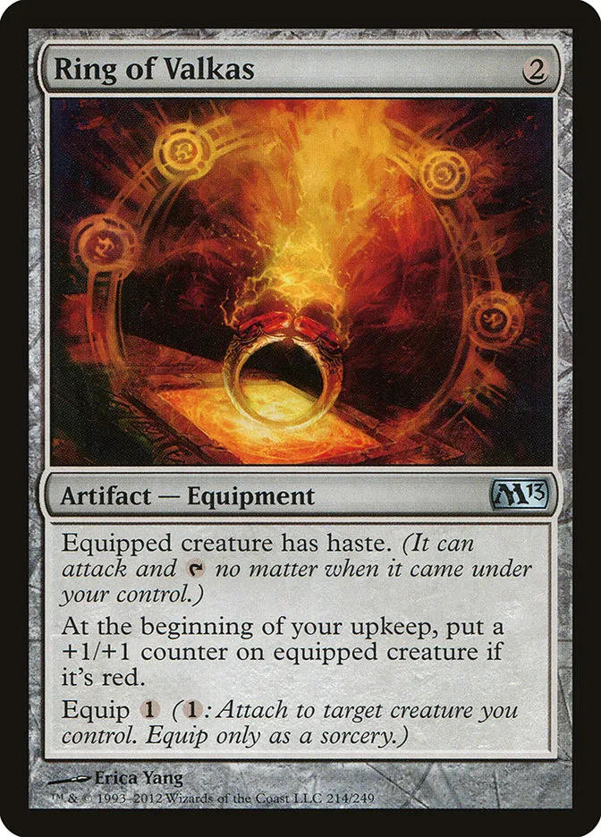 2012 Magic 2013 Ring of Valkas #214 uncommon card image