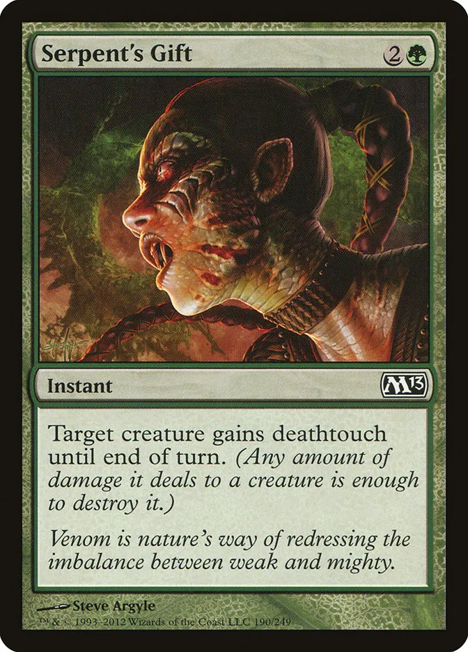 2012 Magic 2013 Serpent's Gift common #190 common card image