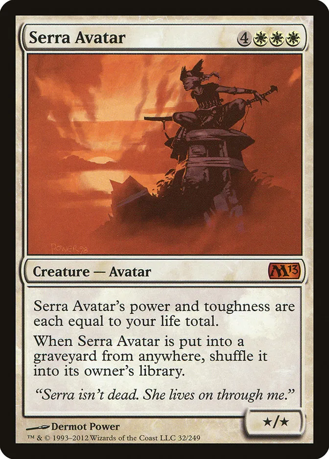 2012 Magic 2013 Serra Avatar mythic #32 mythic card image