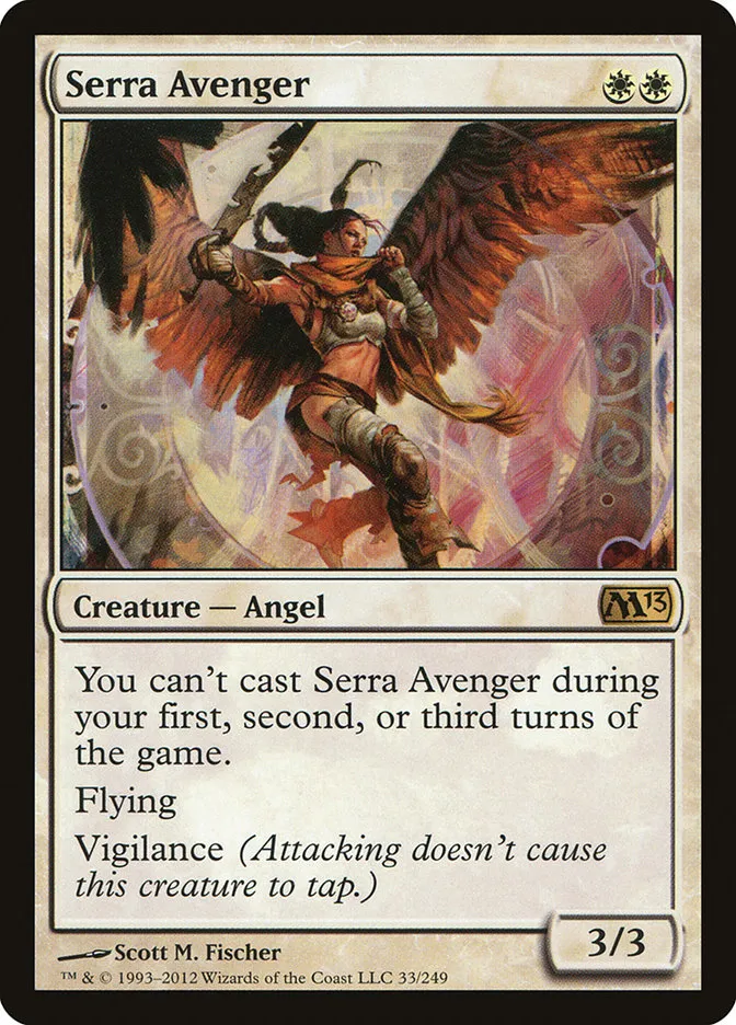 2012 Magic 2013 Serra Avenger rare #33 rare card image