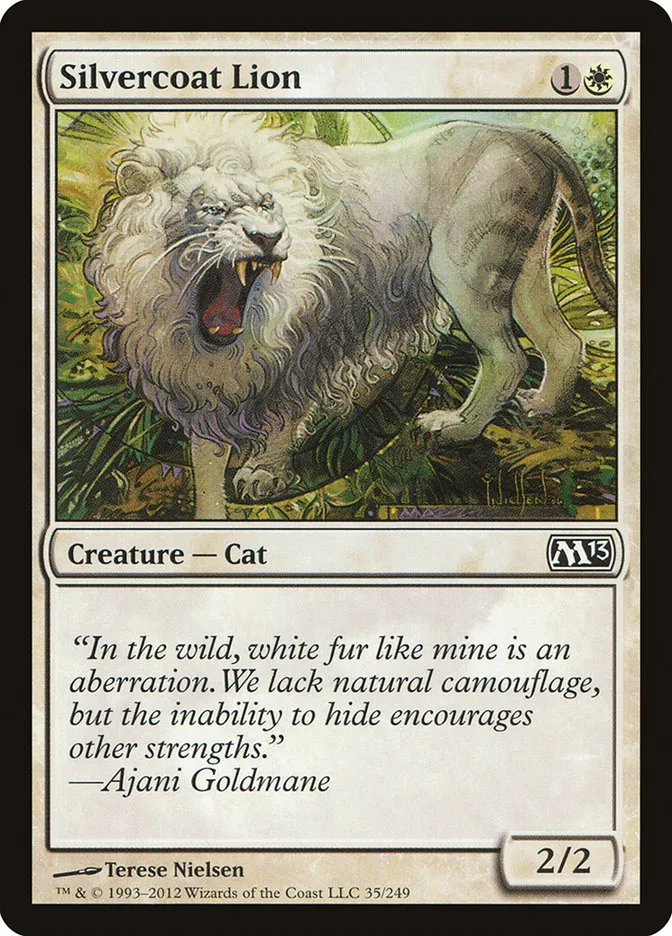 2012 Magic 2013 Silvercoat Lion common #35 common card image