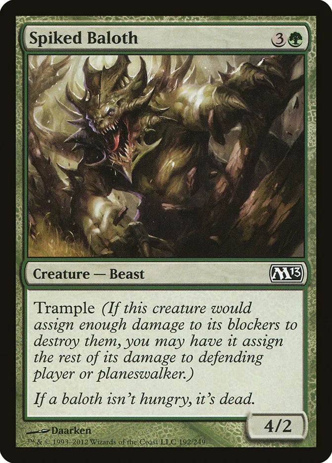 2012 Magic 2013 Spiked Baloth common #192 common card image