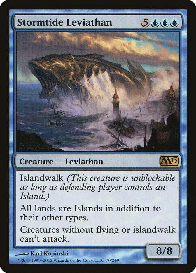 2012 Magic 2013 Stormtide Leviathan rare #70 rare card image