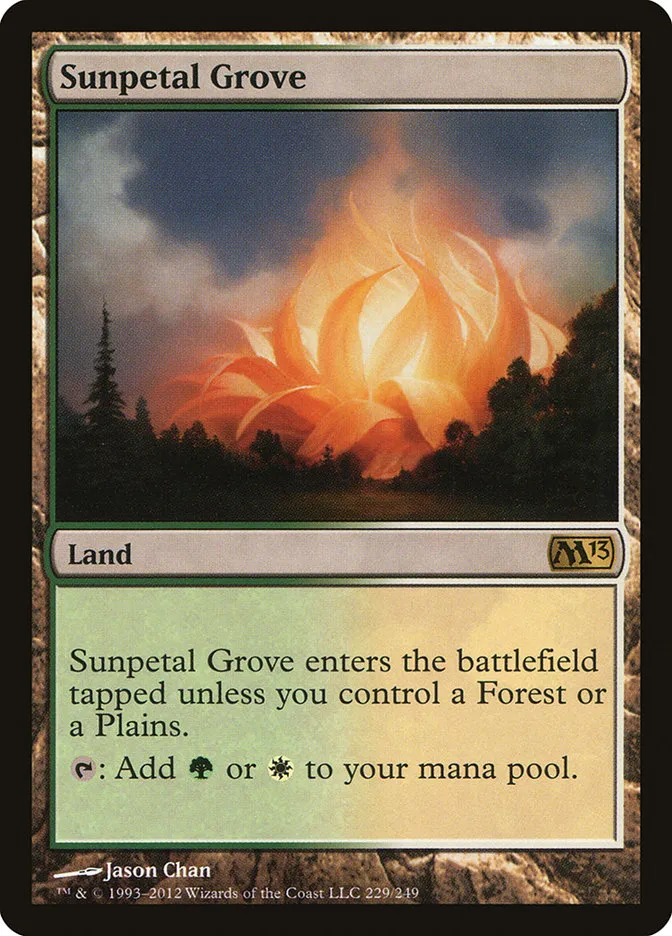 2012 Magic 2013 Sunpetal Grove #229 rare card image