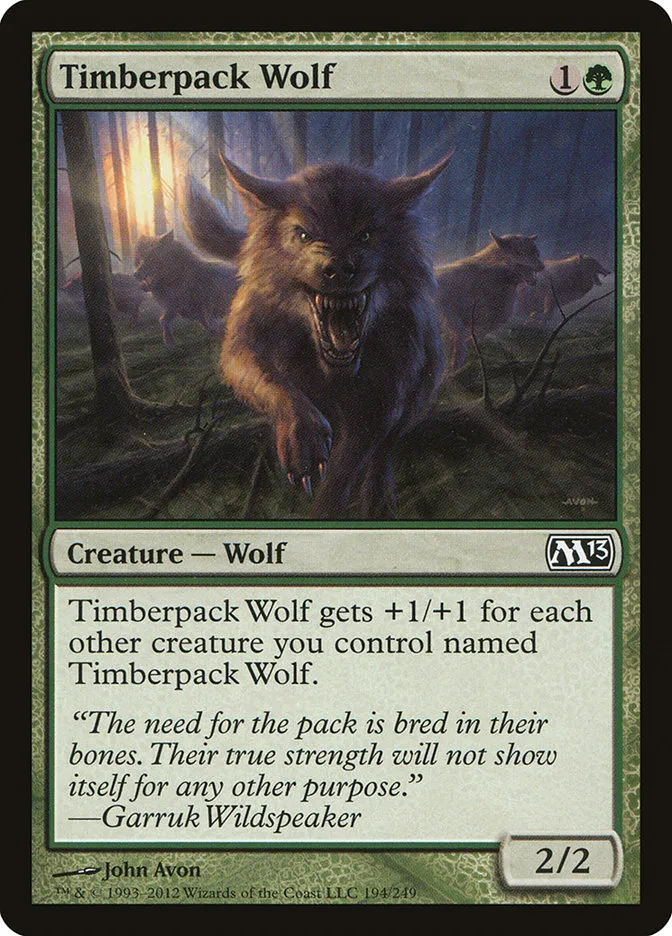 2012 Magic 2013 Timberpack Wolf common #194 common card image
