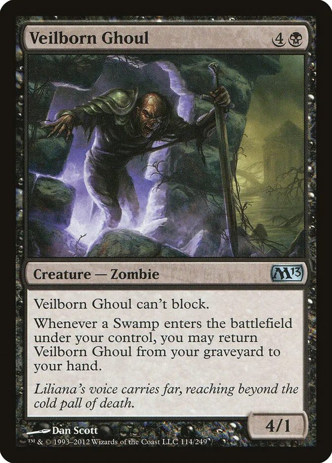 2012 Magic 2013 Veilborn Ghoul uncommon #114 uncommon card image