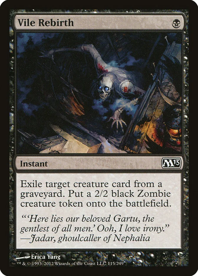 2012 Magic 2013 Vile Rebirth common #115 common card image