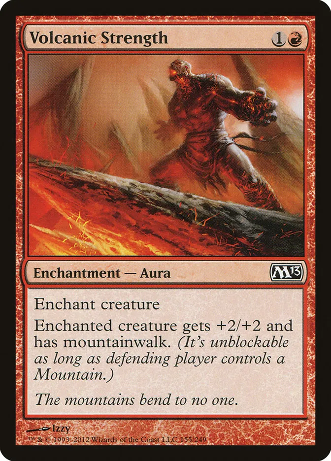 2012 Magic 2013 Volcanic Strength common #155 common card image
