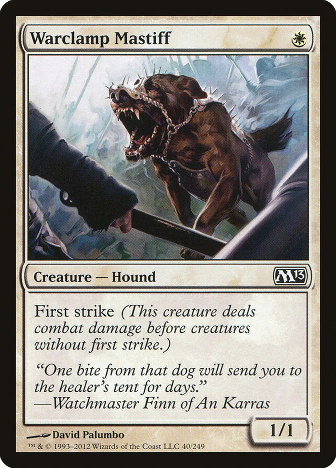 2012 Magic 2013 Warclamp Mastiff common #40 common card image