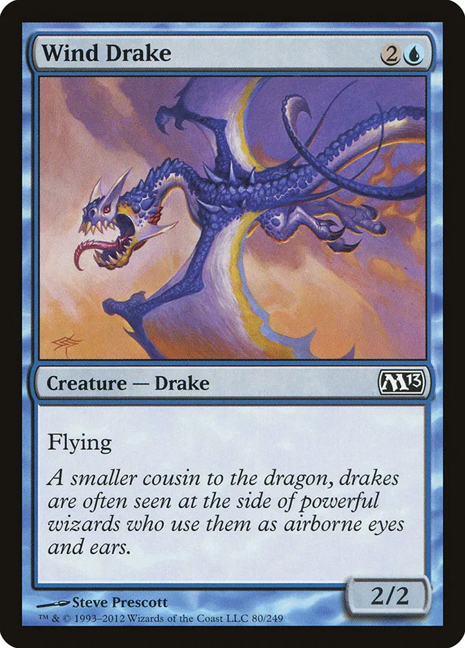 2012 Magic 2013 Wind Drake common #80 common card image