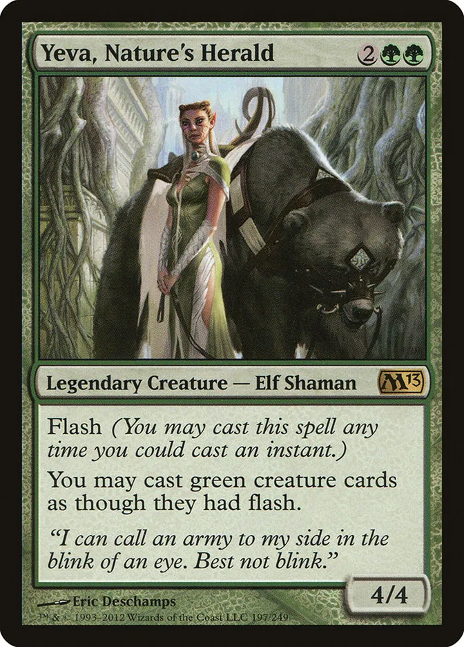 2012 Magic 2013 Yeva, Nature's Herald #197 rare card image