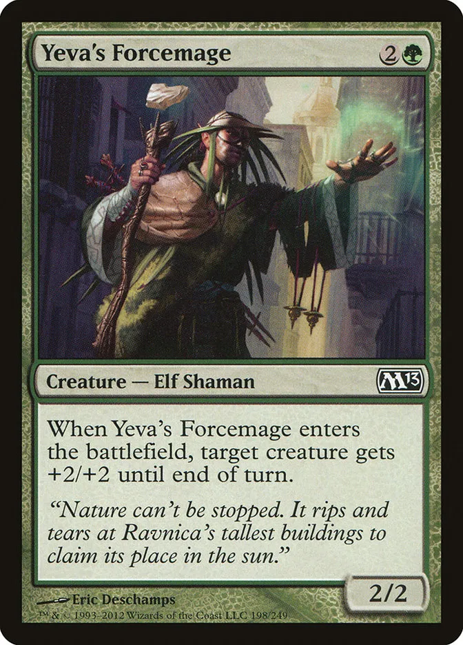 2012 Magic 2013 Yeva's Forcemage common #198 common card image