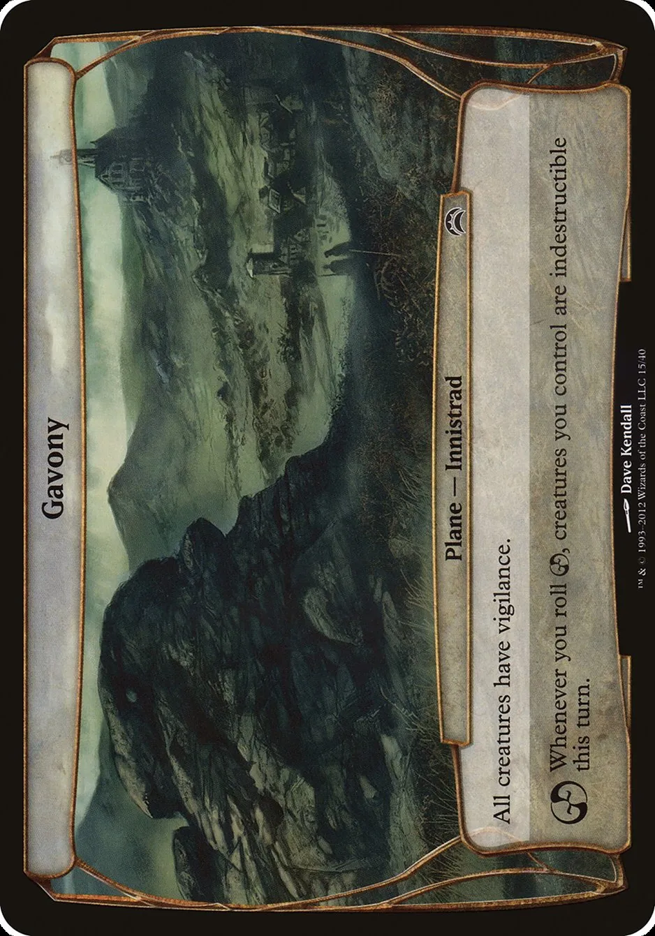 2012 Planechase 2012 Planes Gavony common #15 common card image