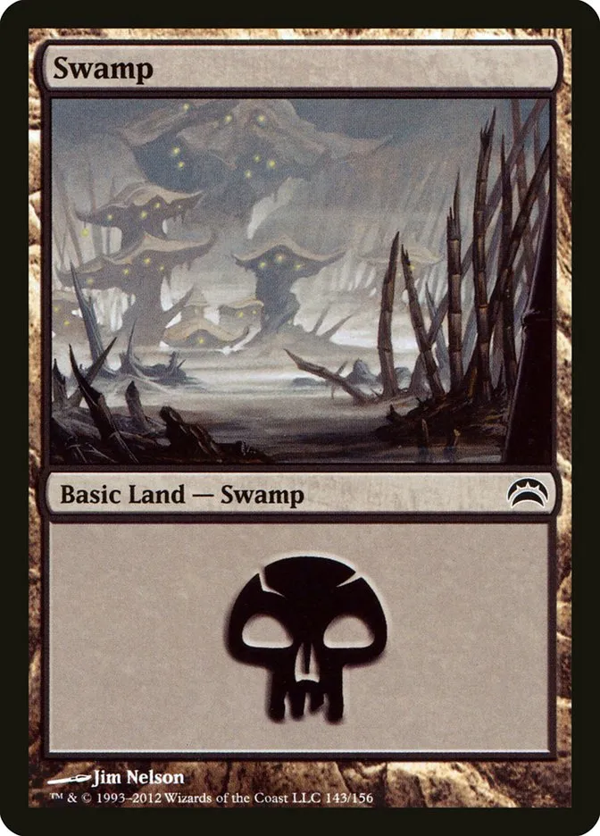 2012 Planechase 2012 Swamp common #143 common card image