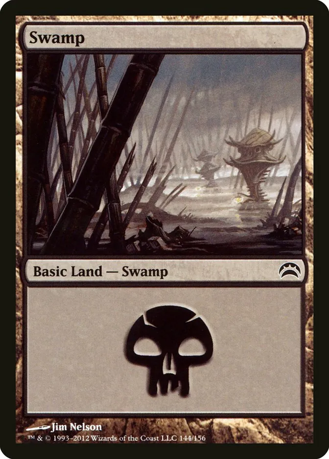 2012 Planechase 2012 Swamp common #144 common card image