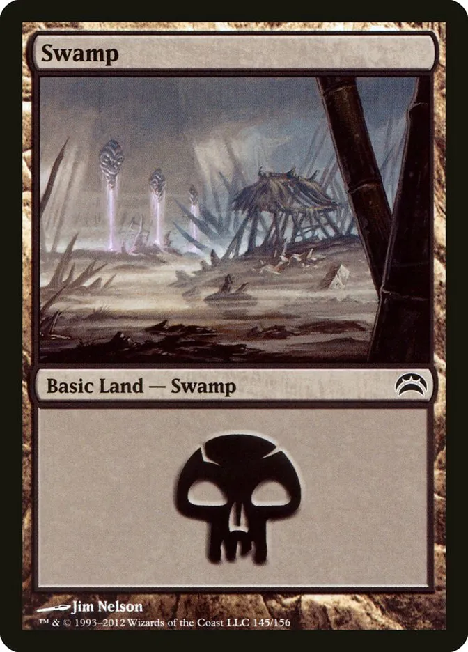 2012 Planechase 2012 Swamp common #145 common card image