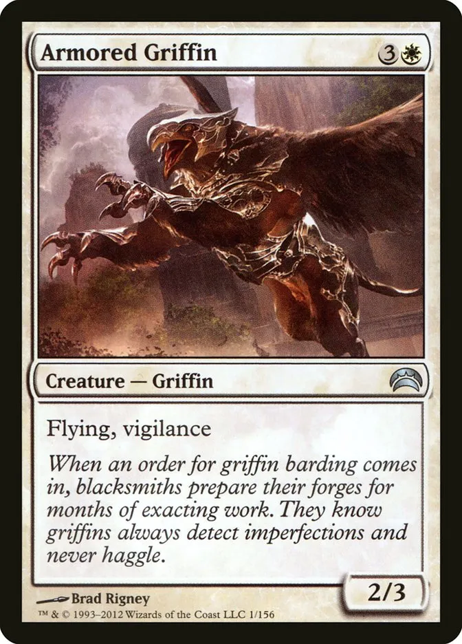 2012 Planechase 2012 Armored Griffin uncommon #1 uncommon card image