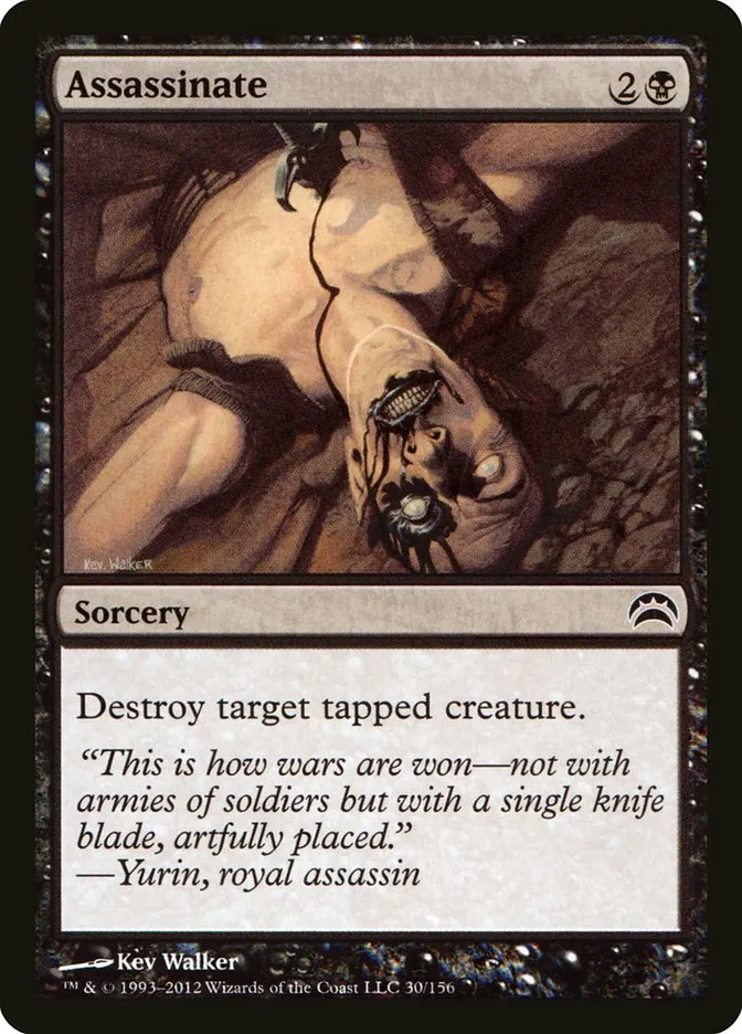 2012 Planechase 2012 Assassinate common #30 common card image