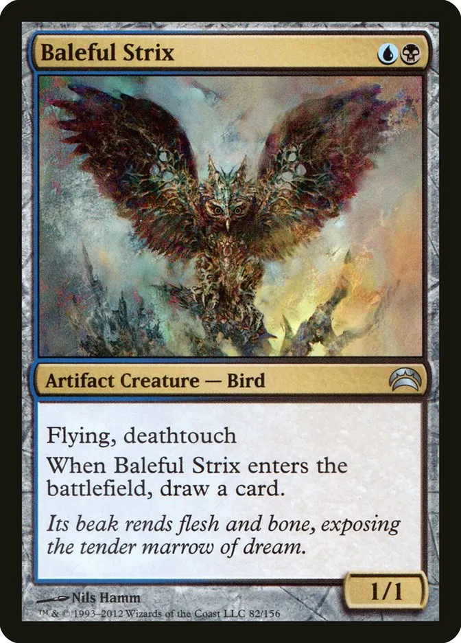 2012 Planechase 2012 Baleful Strix uncommon #82 uncommon card image