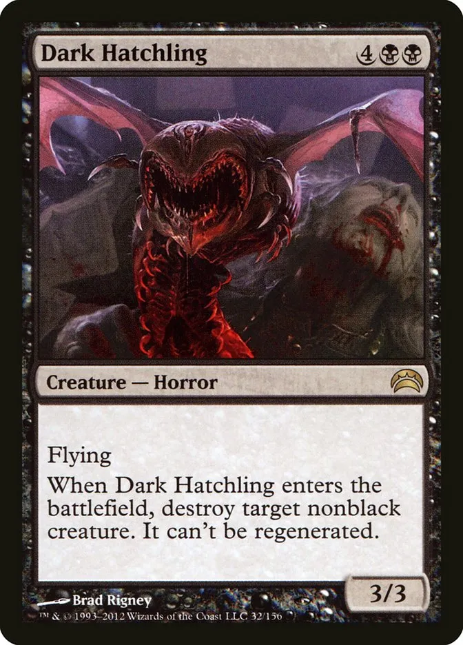 2012 Planechase 2012 Dark Hatchling rare #32 rare card image