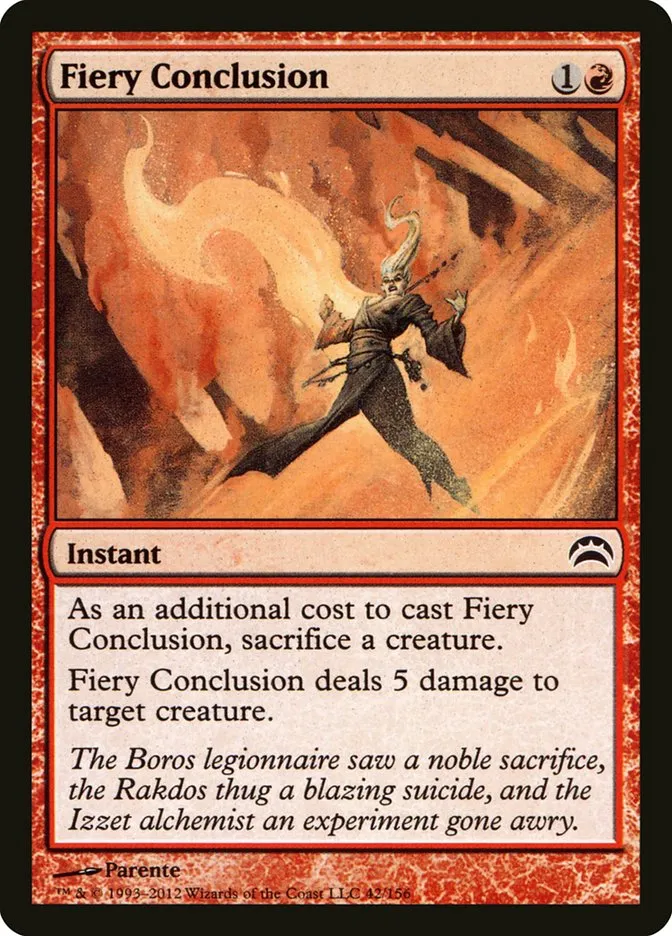 2012 Planechase 2012 Fiery Conclusion common #42 common card image