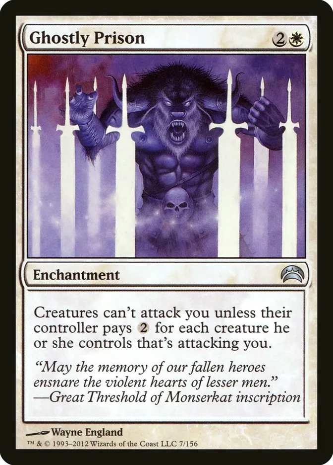 2012 Planechase 2012 Ghostly Prison uncommon #7 uncommon card image