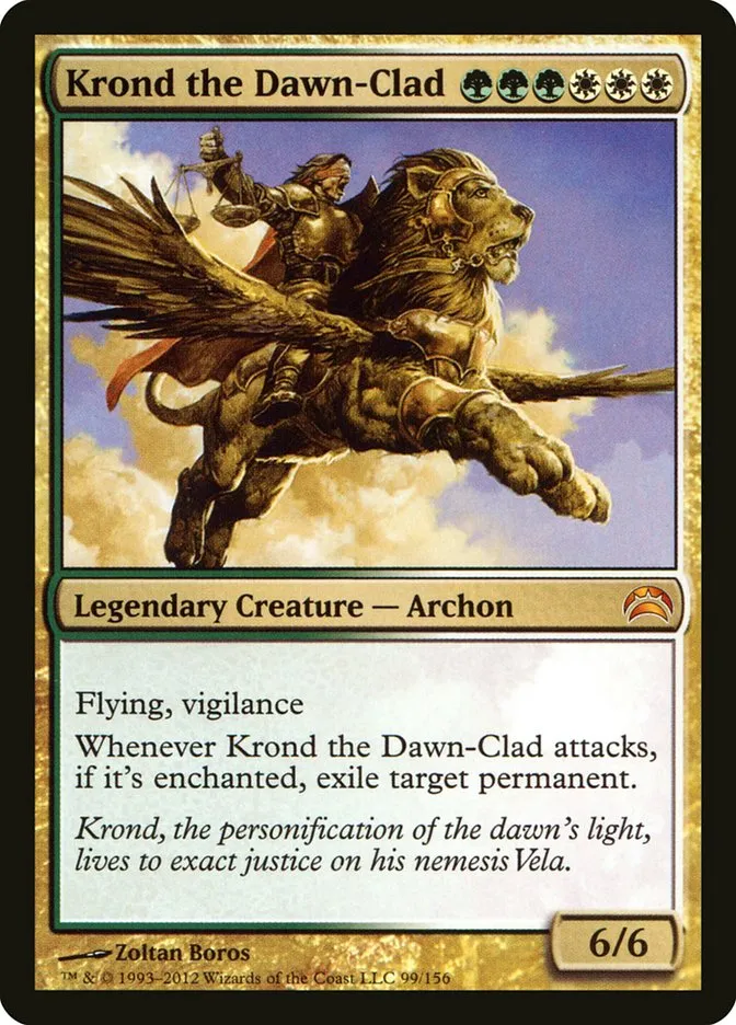 2012 Planechase 2012 Krond the Dawn-Clad #99 mythic card image
