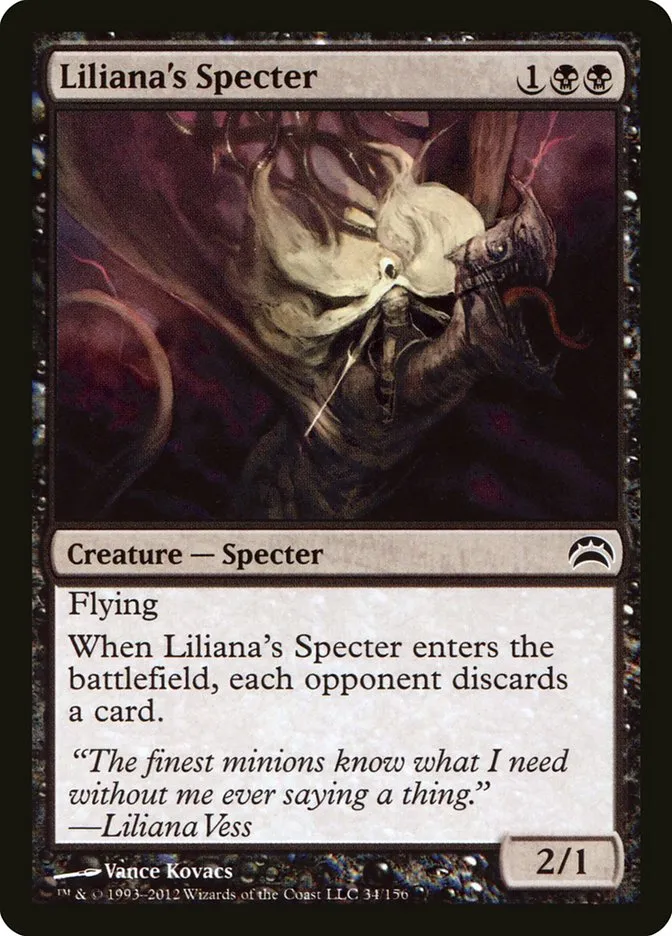 2012 Planechase 2012 Liliana's Specter common #34 common card image