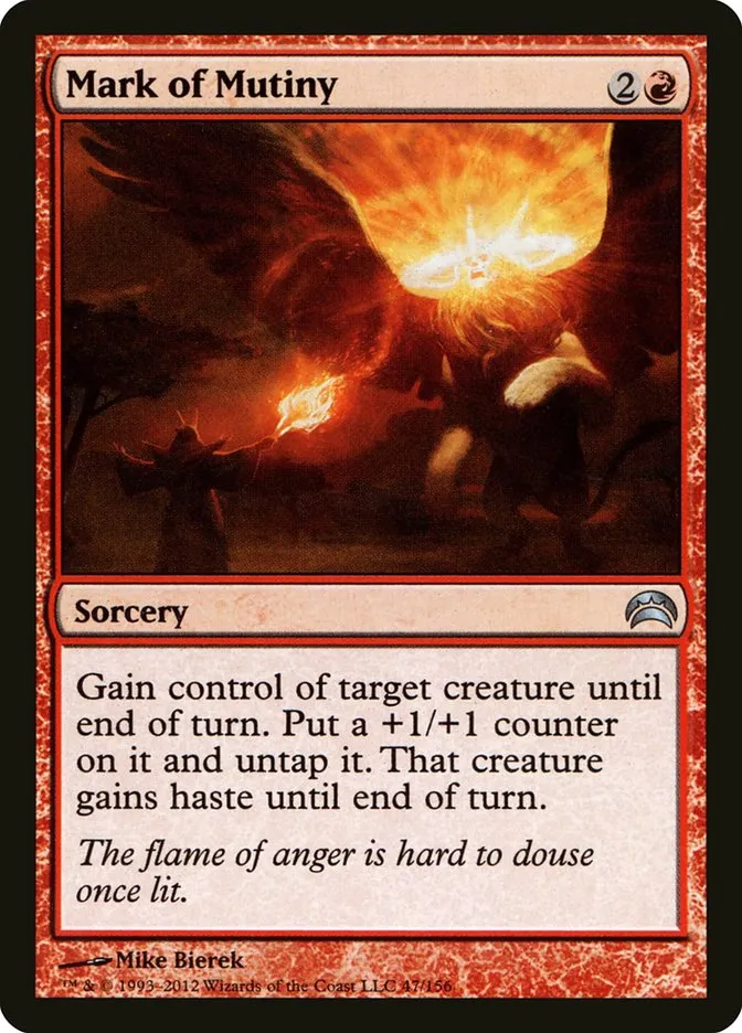 2012 Planechase 2012 Mark of Mutiny #47 uncommon card image