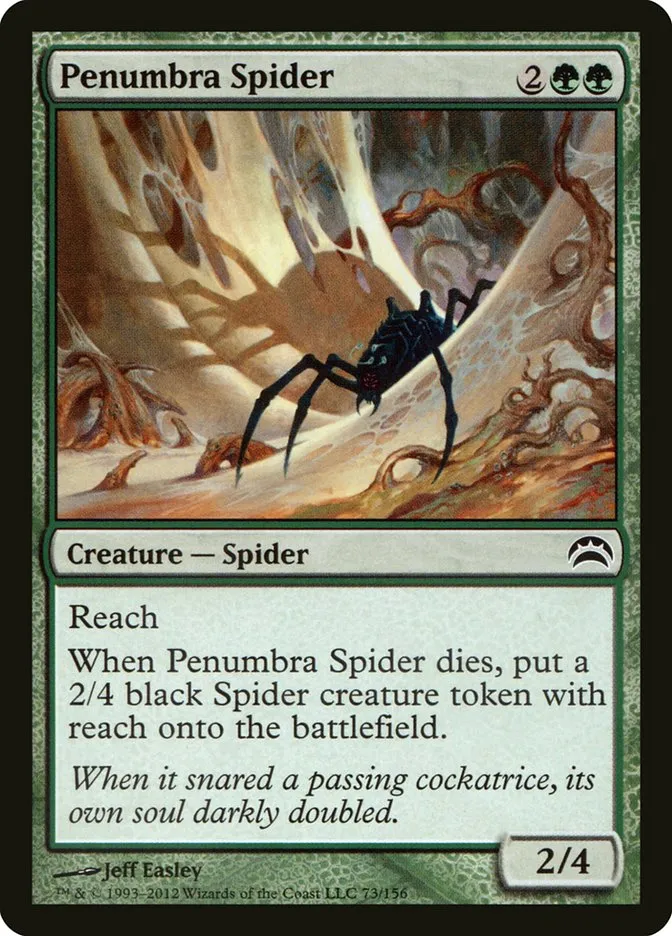2012 Planechase 2012 Penumbra Spider common #73 common card image