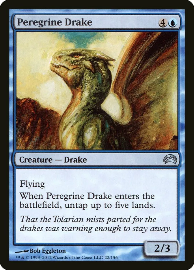 2012 Planechase 2012 Peregrine Drake #22 uncommon card image