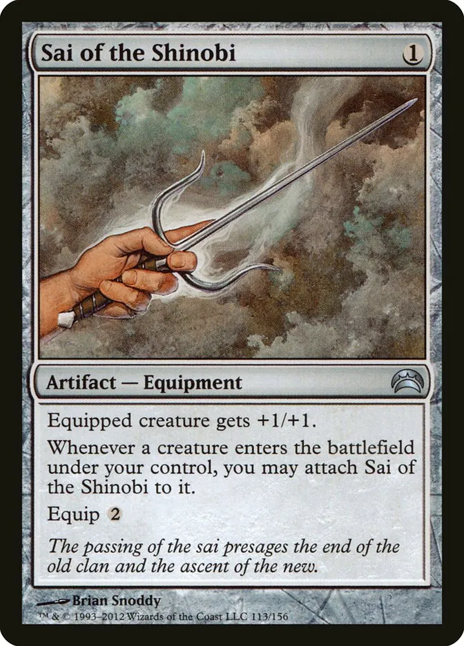 2012 Planechase 2012 Sai of the Shinobi #113 uncommon card image