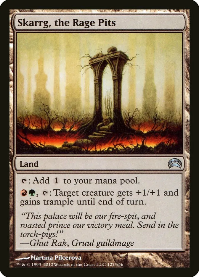 2012 Planechase 2012 Skarrg, the Rage Pits #127 uncommon card image