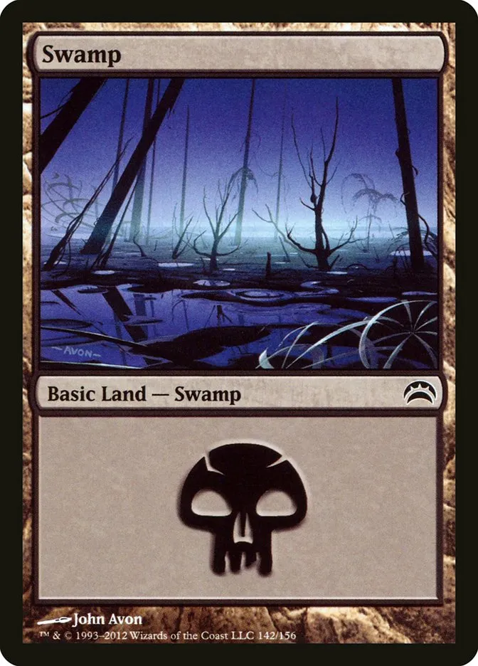 2012 Planechase 2012 Swamp common #142 common card image