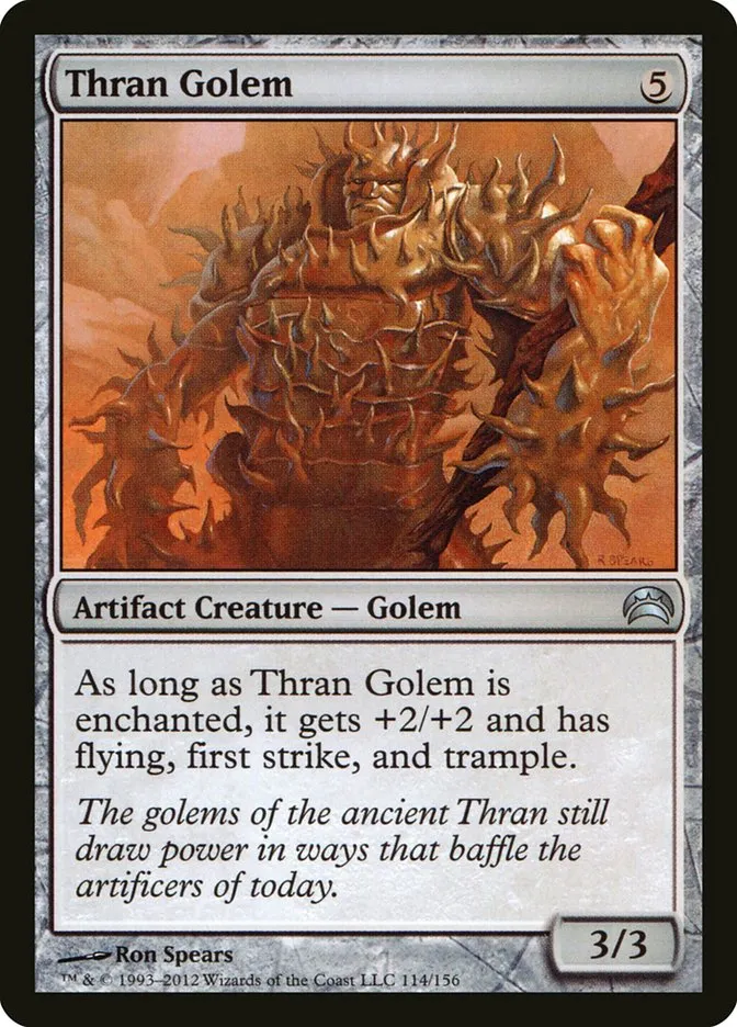 2012 Planechase 2012 Thran Golem uncommon #114 uncommon card image