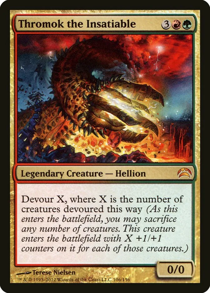 2012 Planechase 2012 Thromok the Insatiable mythic #106 mythic card image