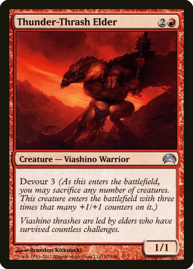 2012 Planechase 2012 Thunder-Thrash Elder uncommon #53 uncommon card image