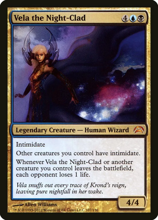 2012 Planechase 2012 Vela the Night-Clad #107 mythic card image