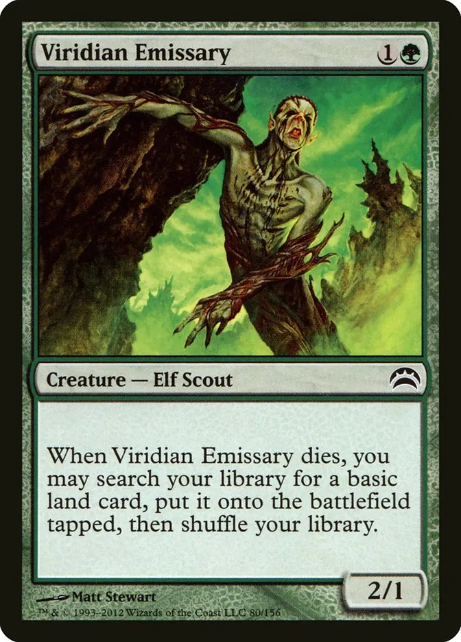 2012 Planechase 2012 Viridian Emissary common #80 common card image