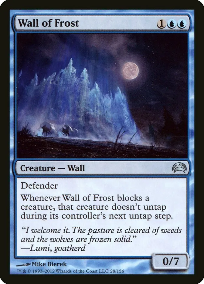 2012 Planechase 2012 Wall of Frost #28 uncommon card image