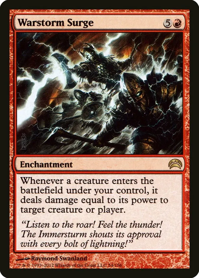 2012 Planechase 2012 Warstorm Surge rare #54 rare card image