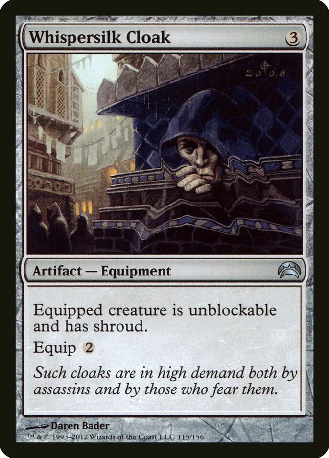 2012 Planechase 2012 Whispersilk Cloak uncommon #115 uncommon card image