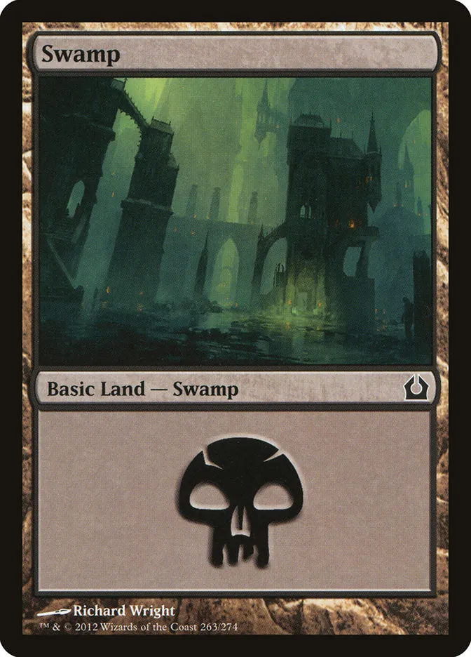 2012 Return to Ravnica Swamp common #263 common card image