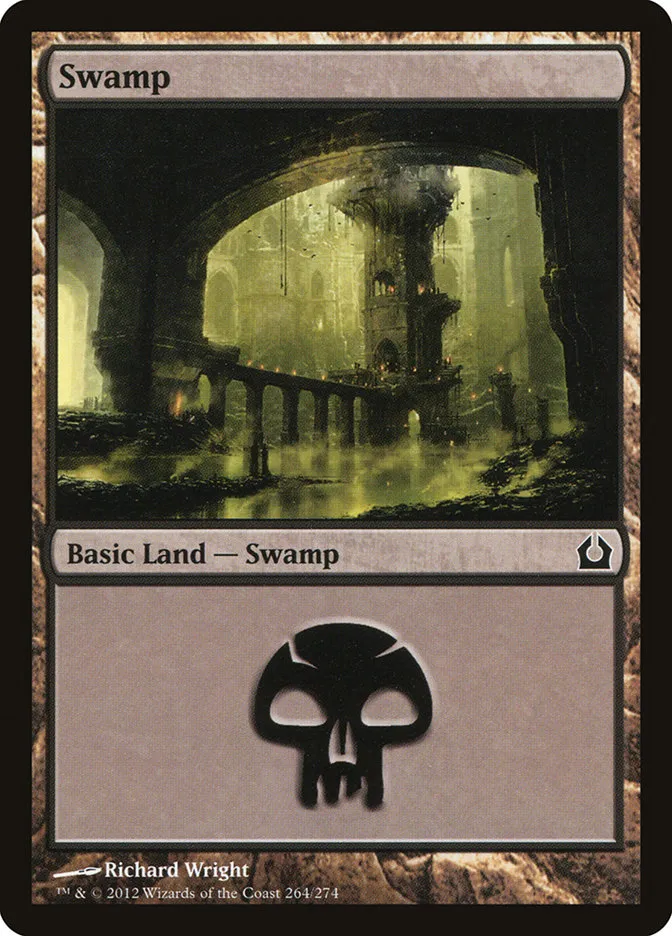 2012 Return to Ravnica Swamp common #264 common card image