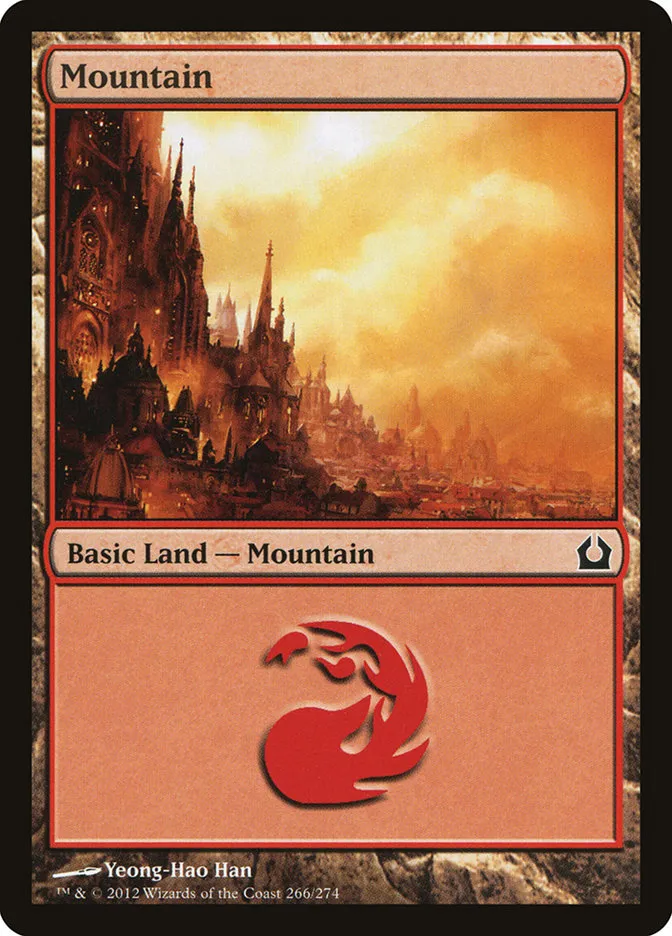2012 Return to Ravnica Mountain common #266 common card image
