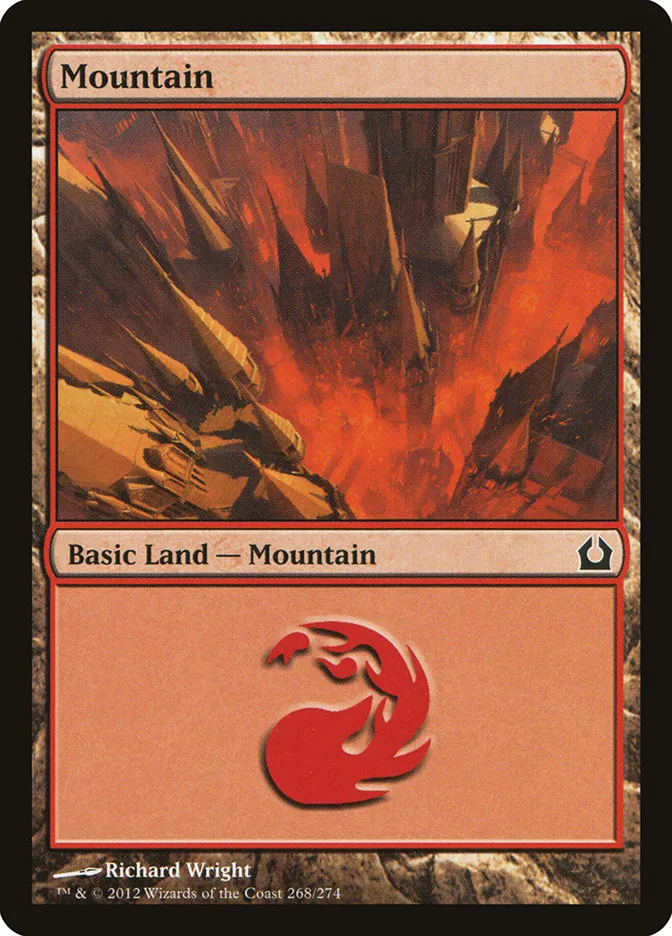 2012 Return to Ravnica Mountain common #268 common card image