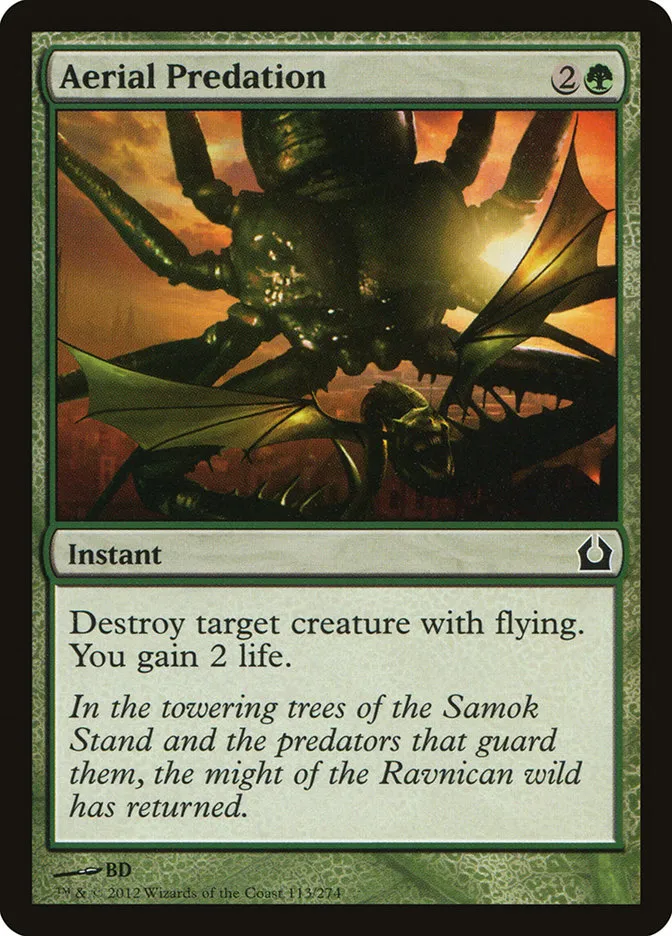 2012 Return to Ravnica Aerial Predation common #113 common card image